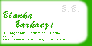 blanka barkoczi business card